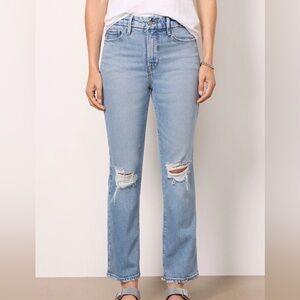 Good American SOFT-TECH GOOD LEGS STRAIGHT JEANS | INDIGO510 Distressed Size 16